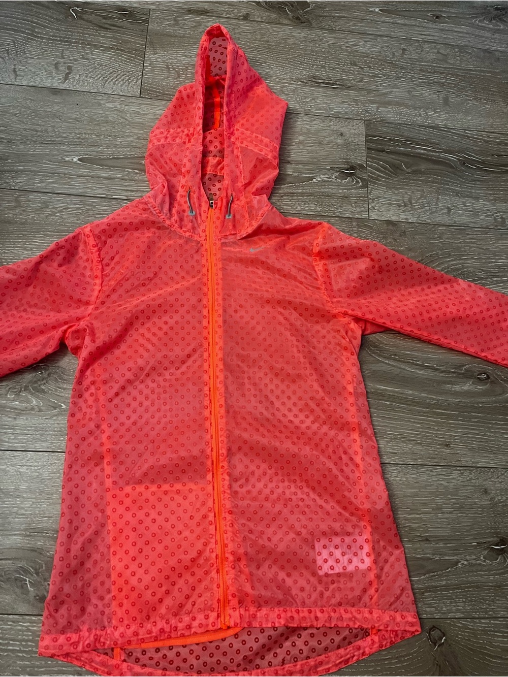 Nike Coral Pink Hooded Lightweight Cover-Up Jacket